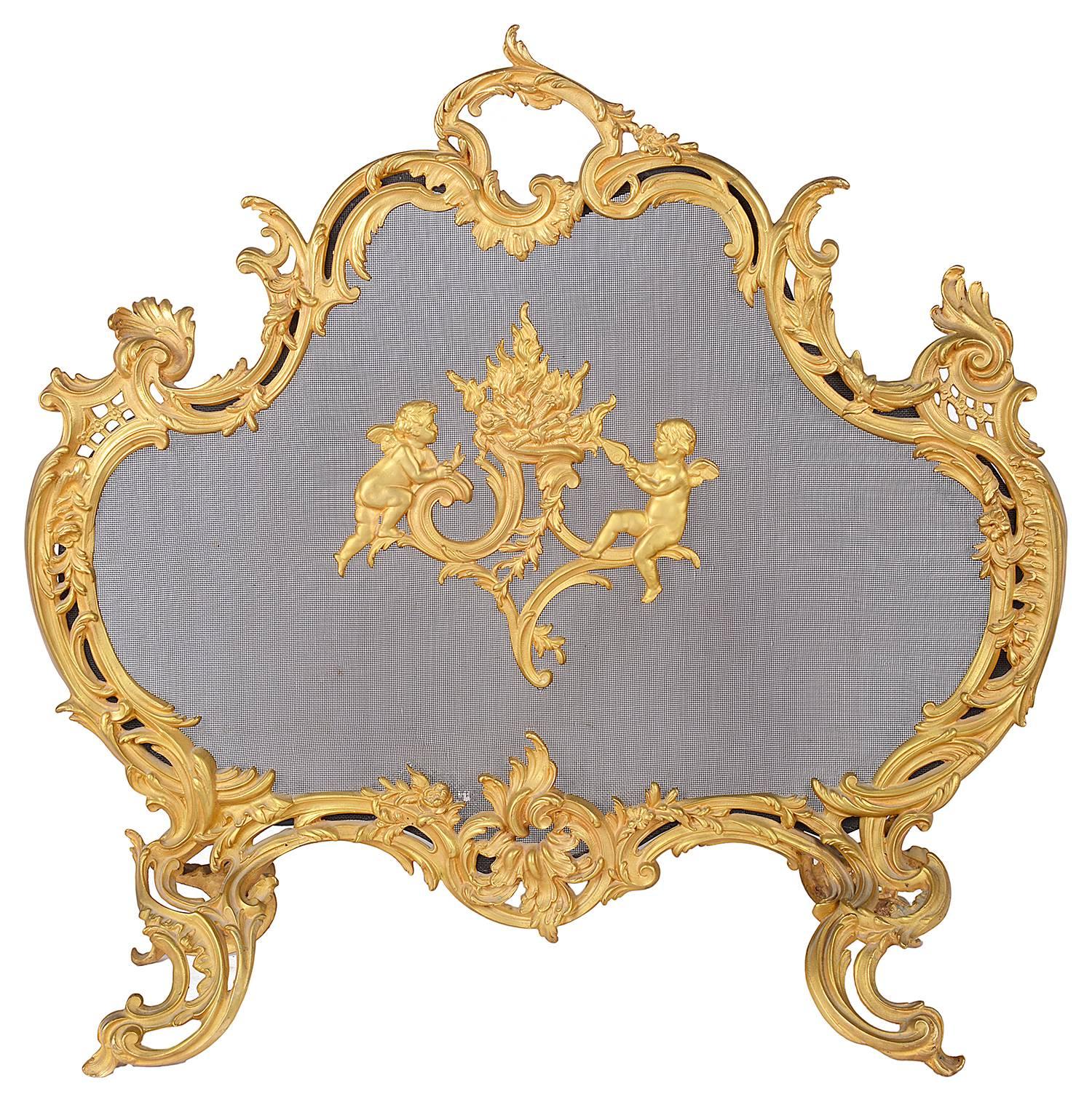 Louis XVI Style Ormolu Fire Screen