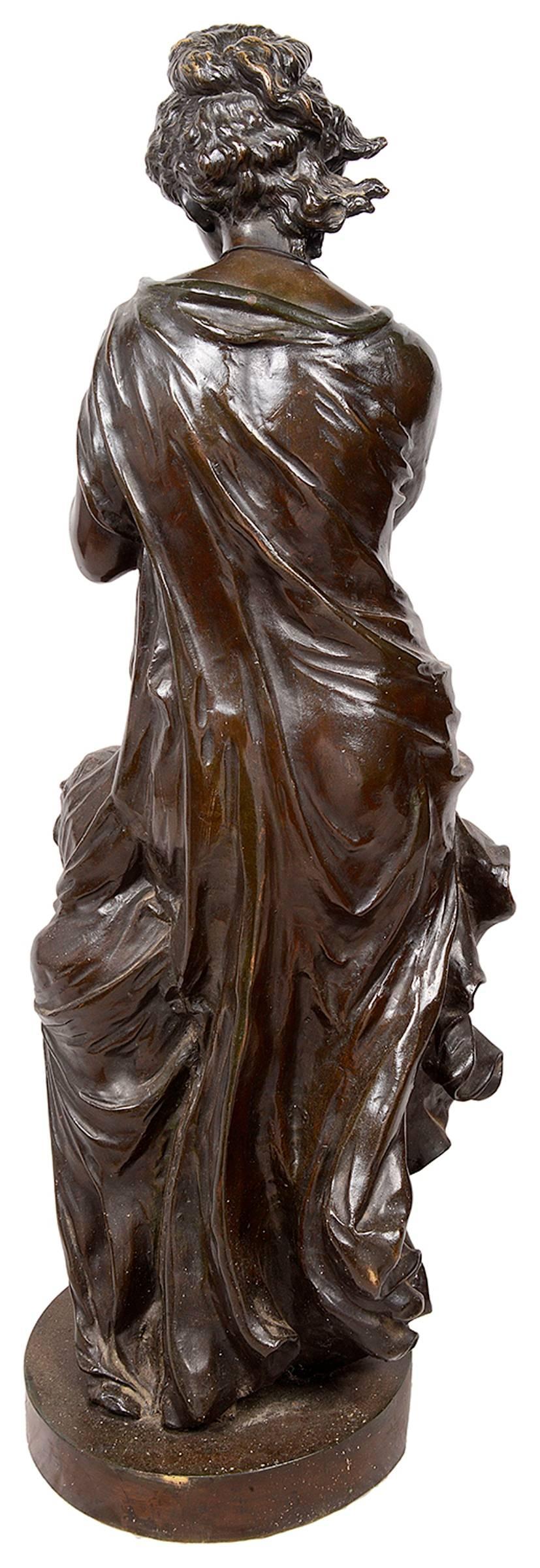 Grande statue de Stella en bronze du 19ème siècle Excellent état - En vente à Brighton, Sussex