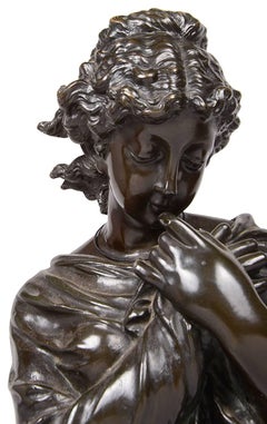 Large 19th Century Bronze Statue of Stella