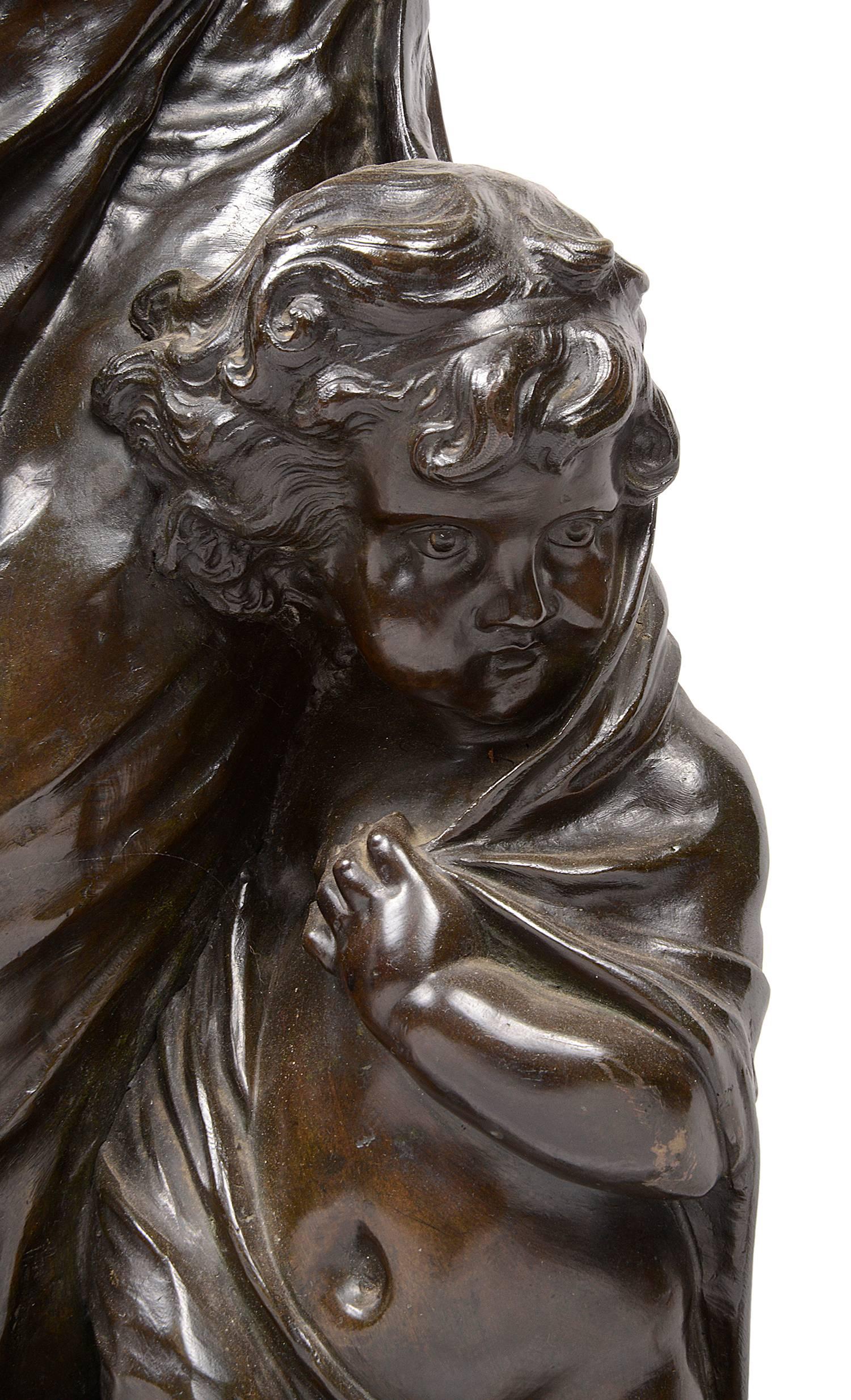 Français Grande statue de Stella en bronze du 19ème siècle en vente
