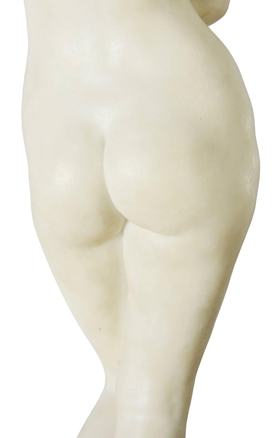 E. Rosa Carved 19th Century Italian Marble Statue of a Nude 1