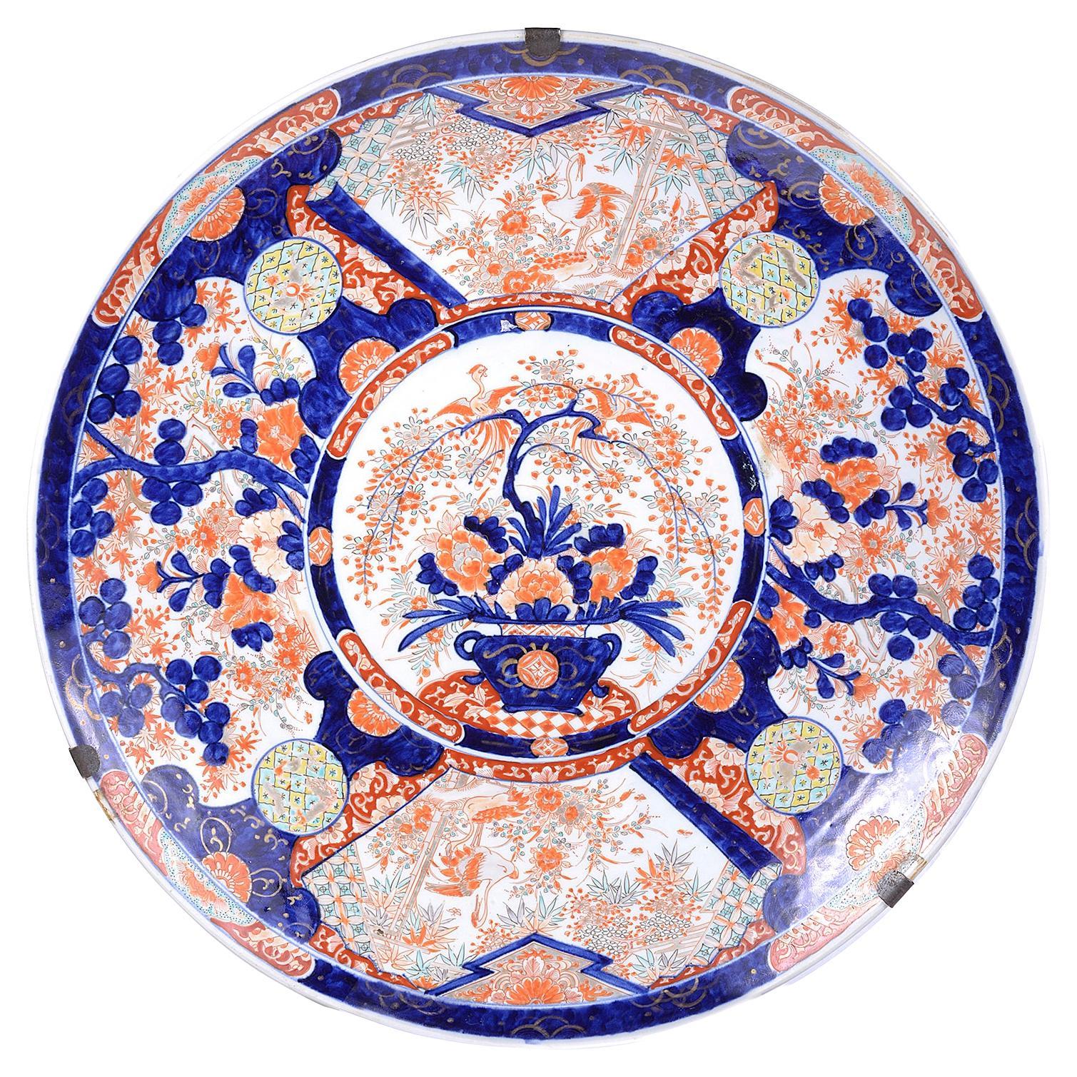 Large 19th Century Japanese Imari Charger For Sale