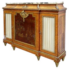 19th Century Louis XV Style Japanned Lacquer Side Cabinet by Beauderley