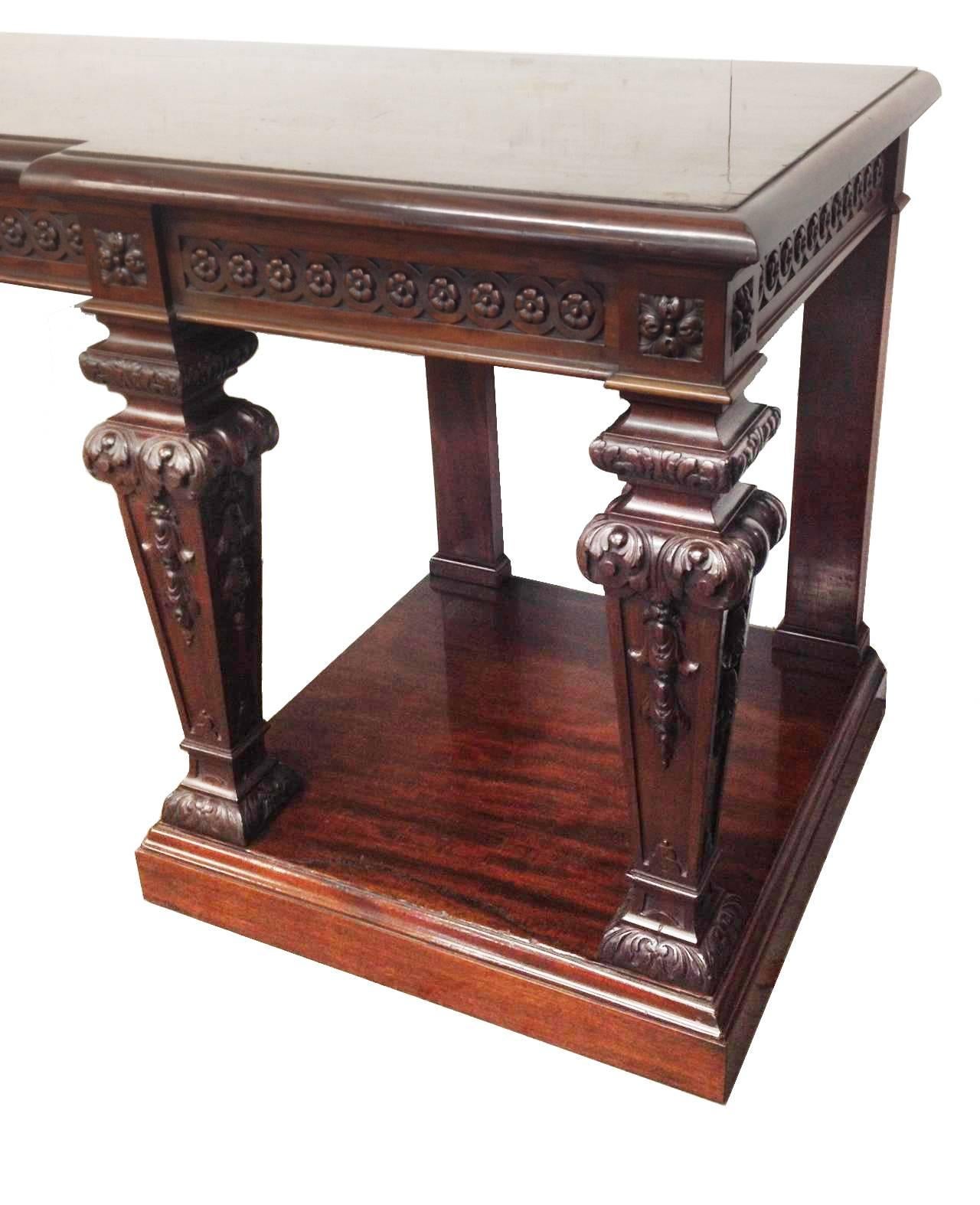 George IV Mahogany Console Tables by 'Holland and Son'