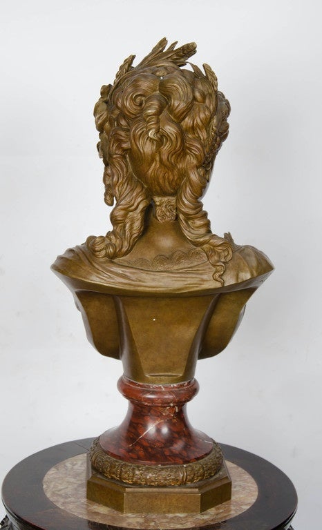 Classical Bronze Female Bust, 19th Century For Sale 2