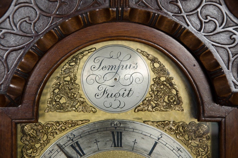 English Chippendale influenced Grandmother clock