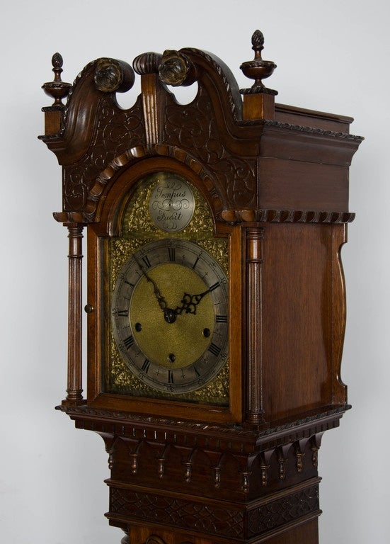 Chippendale influenced Grandmother clock 1
