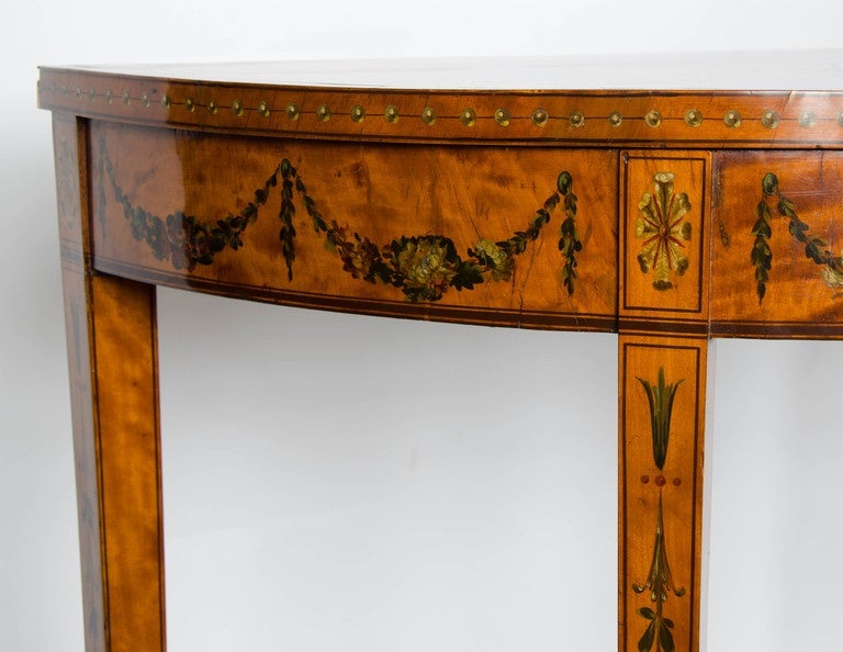 Pair of 19th Century Satinwood Console Tables 2