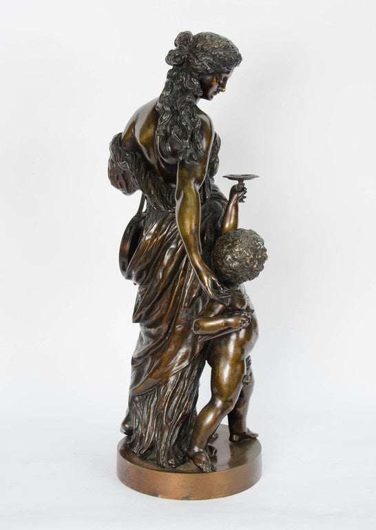 Moulage Grande statue classique en bronze du 19ème siècle en vente