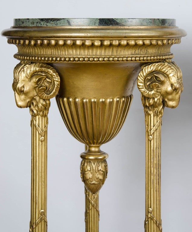 Carved Pair of Adam Style Giltwood Torchas