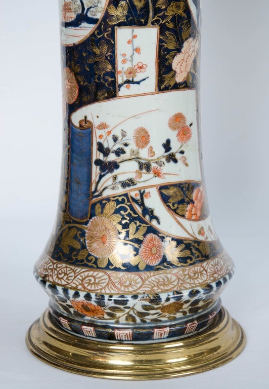 Pair of 18th Century Japanese Imari Vases Turned Lamps 1