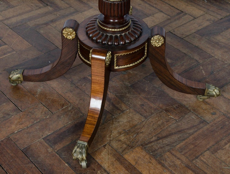 English Pair of Regency Rosewood Brass Inlaid Card Tables For Sale