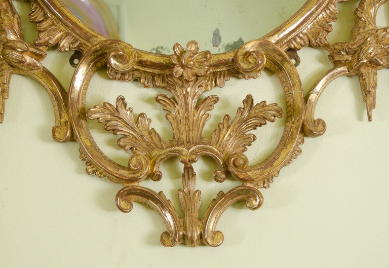 English Pair of 19th Century Chippendale Style Mirrors