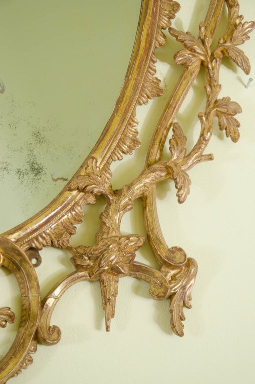 Carved Pair of 19th Century Chippendale Style Mirrors