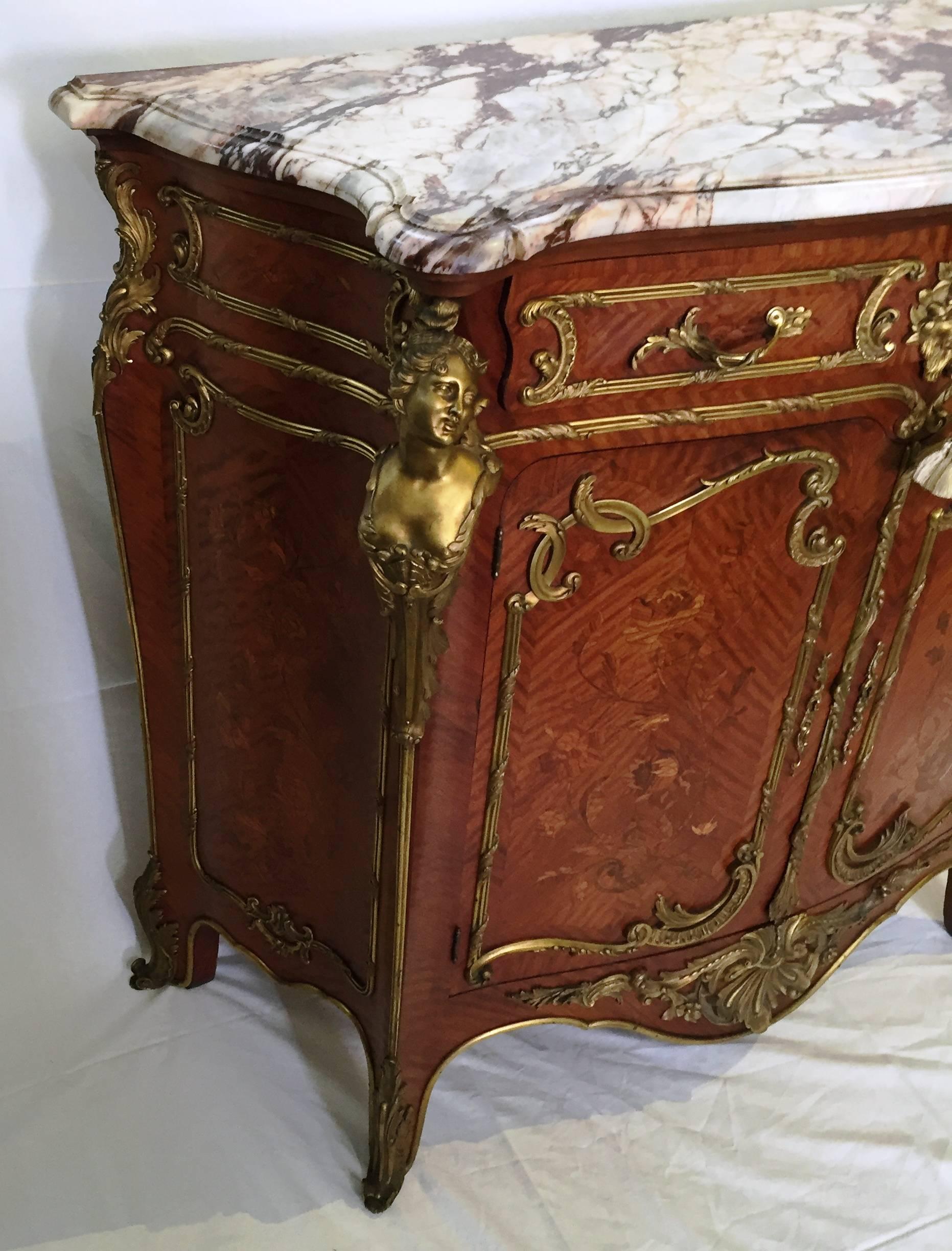 Rare Pair of Louis XVI  style side cabinets after Joseph Zwiener  In Good Condition For Sale In Brighton, Sussex