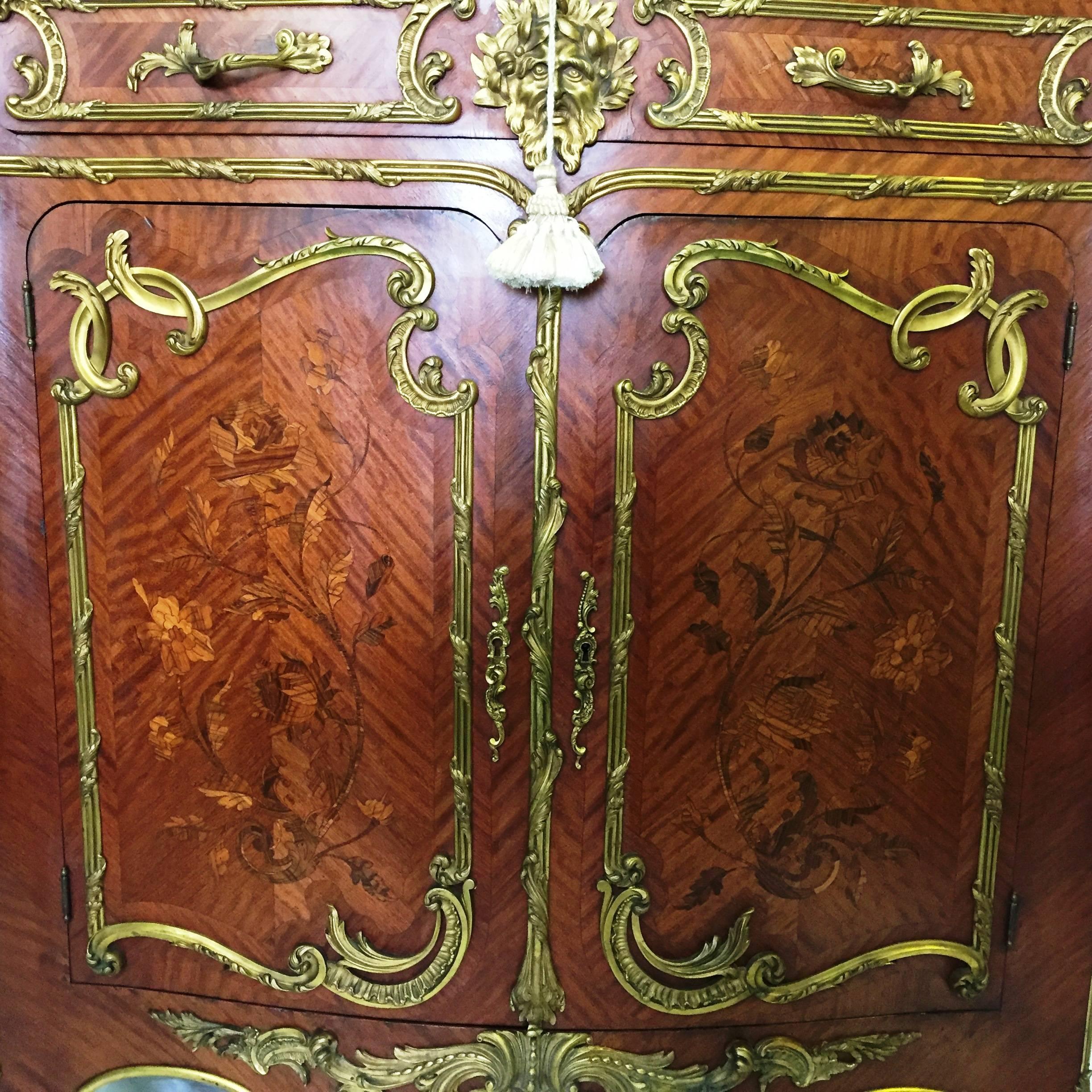 Kingwood Rare Pair of Louis XVI  style side cabinets after Joseph Zwiener  For Sale