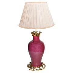 Antique Chinese Sang Du Boeuf vase / lamp, 1860
