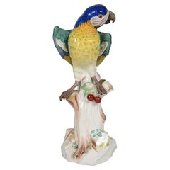 Grande pappagallo di Meissen, fine del XIX secolo. 43 cm