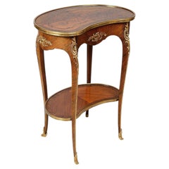 A fine quality late 19th Century Louis XVI style Mahogany Kidney shaped side tab