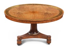 Regency period brass inlaid centre table, circa 1820