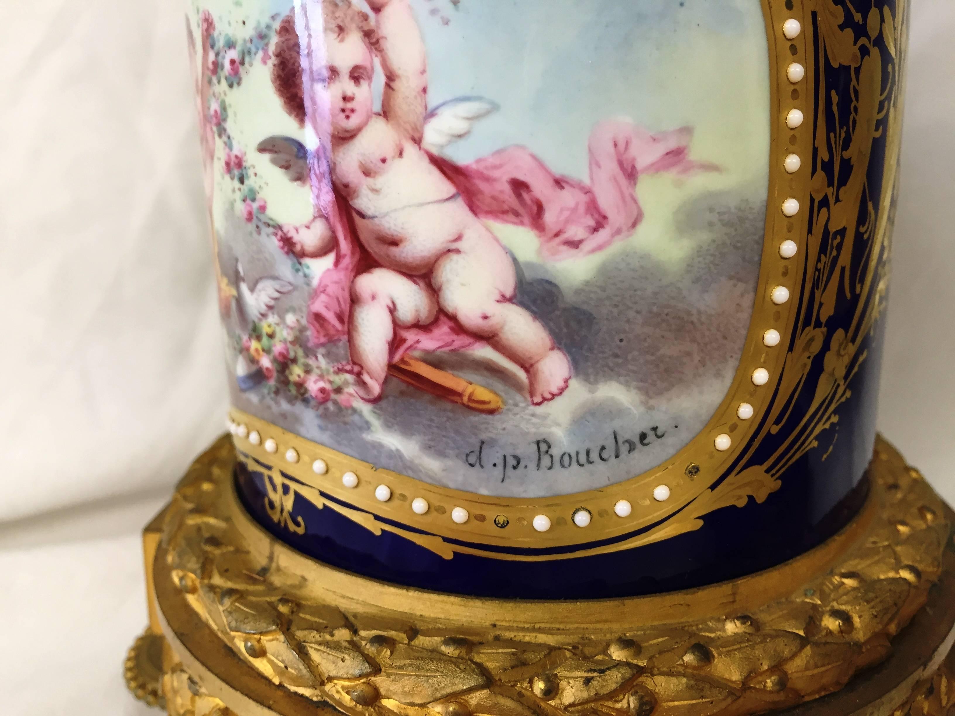 19th Century Sevres Clock Set For Sale 1