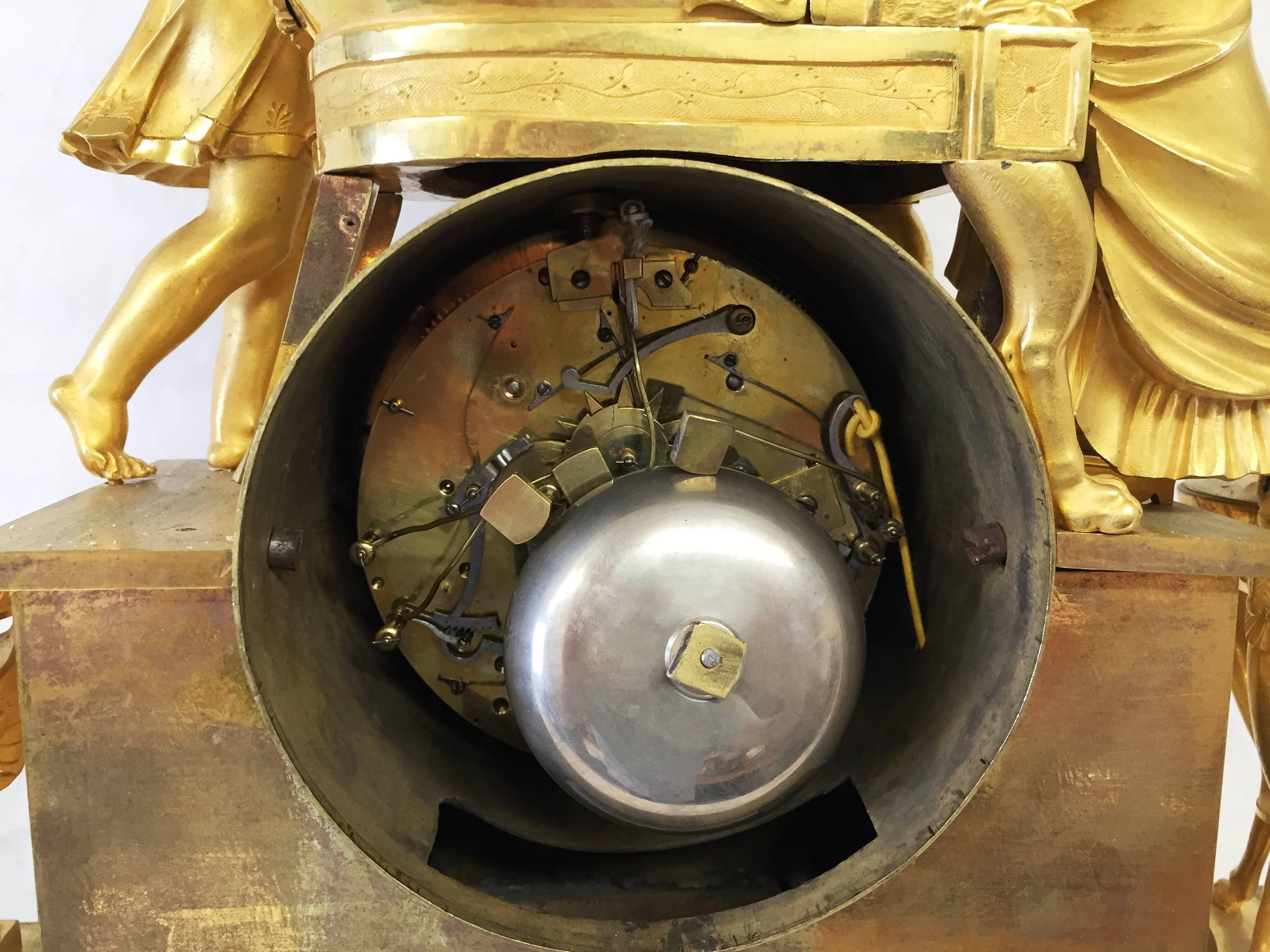 Cast Empire Period Mantel Clock
