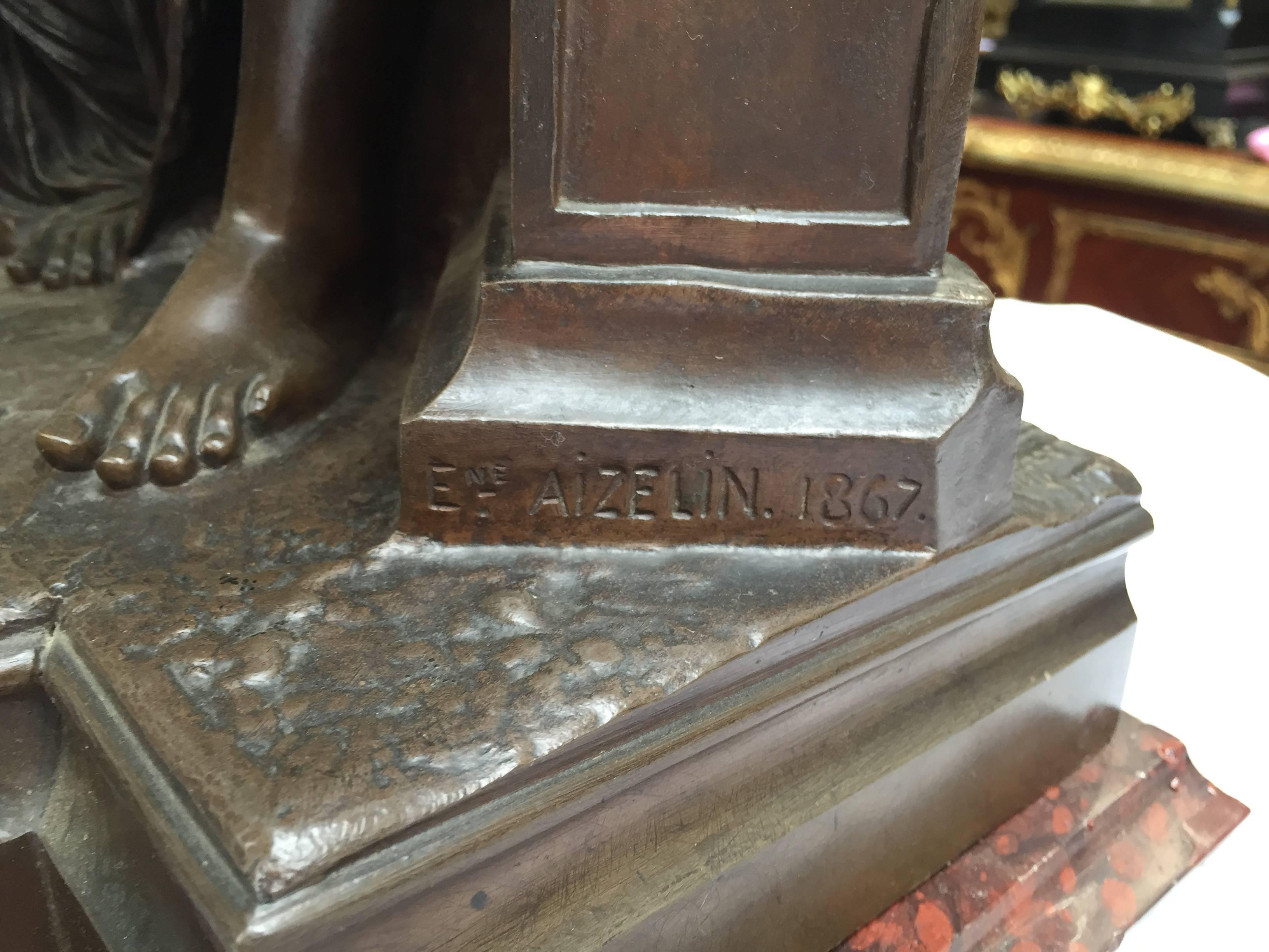 Pastori dell'Arcadia, bronzo di Barbedienne, XIX secolo In condizioni buone in vendita a Brighton, Sussex