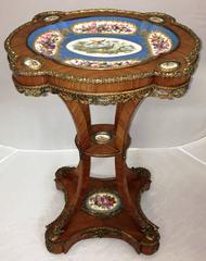 Pair 19th Century French Sèvres style Porcelain Tables