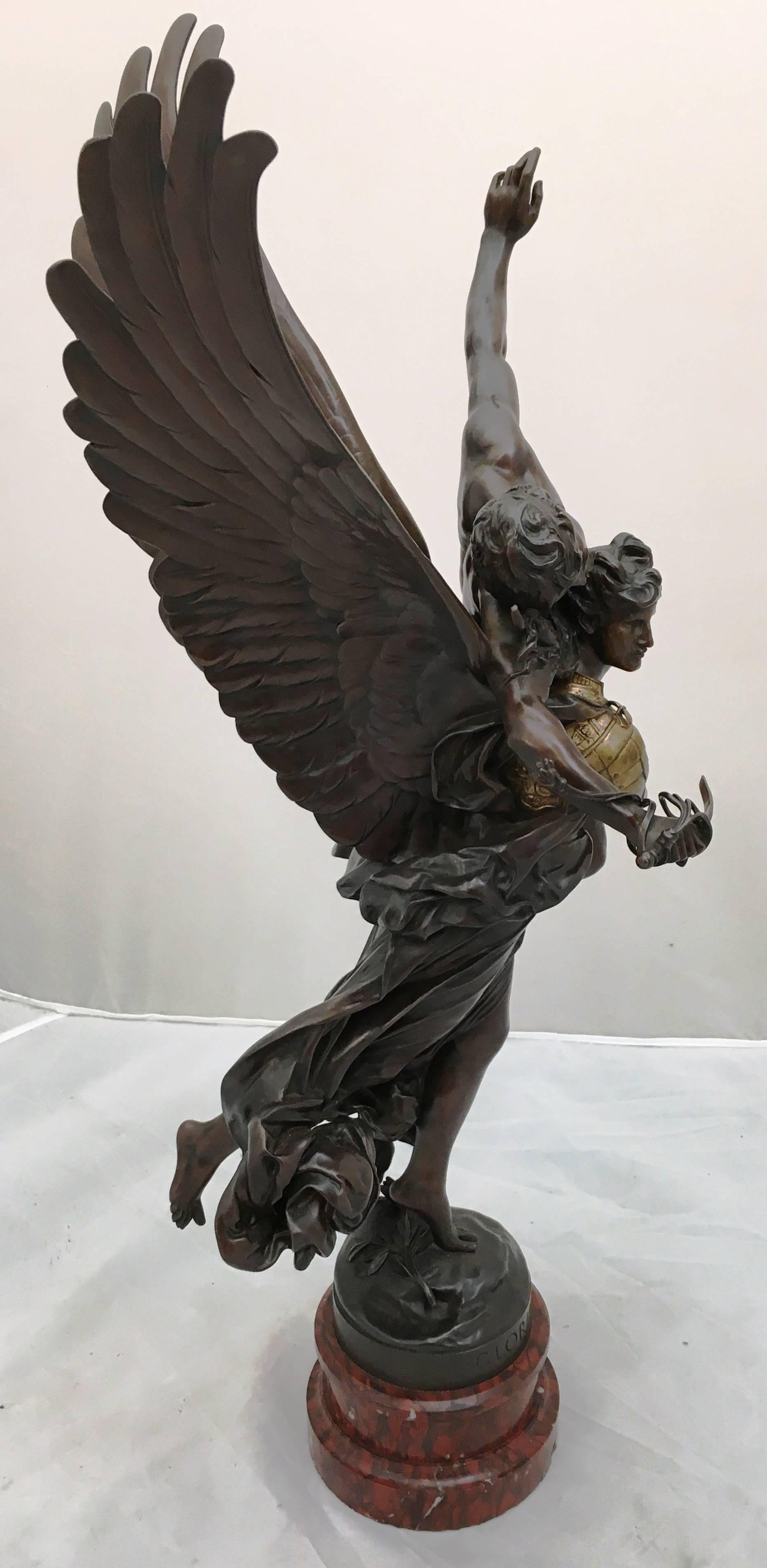 French 19th Century 'Gloria Victis' Bronze Statue