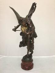 statue en bronze "Gloria Victis" du 19e siècle