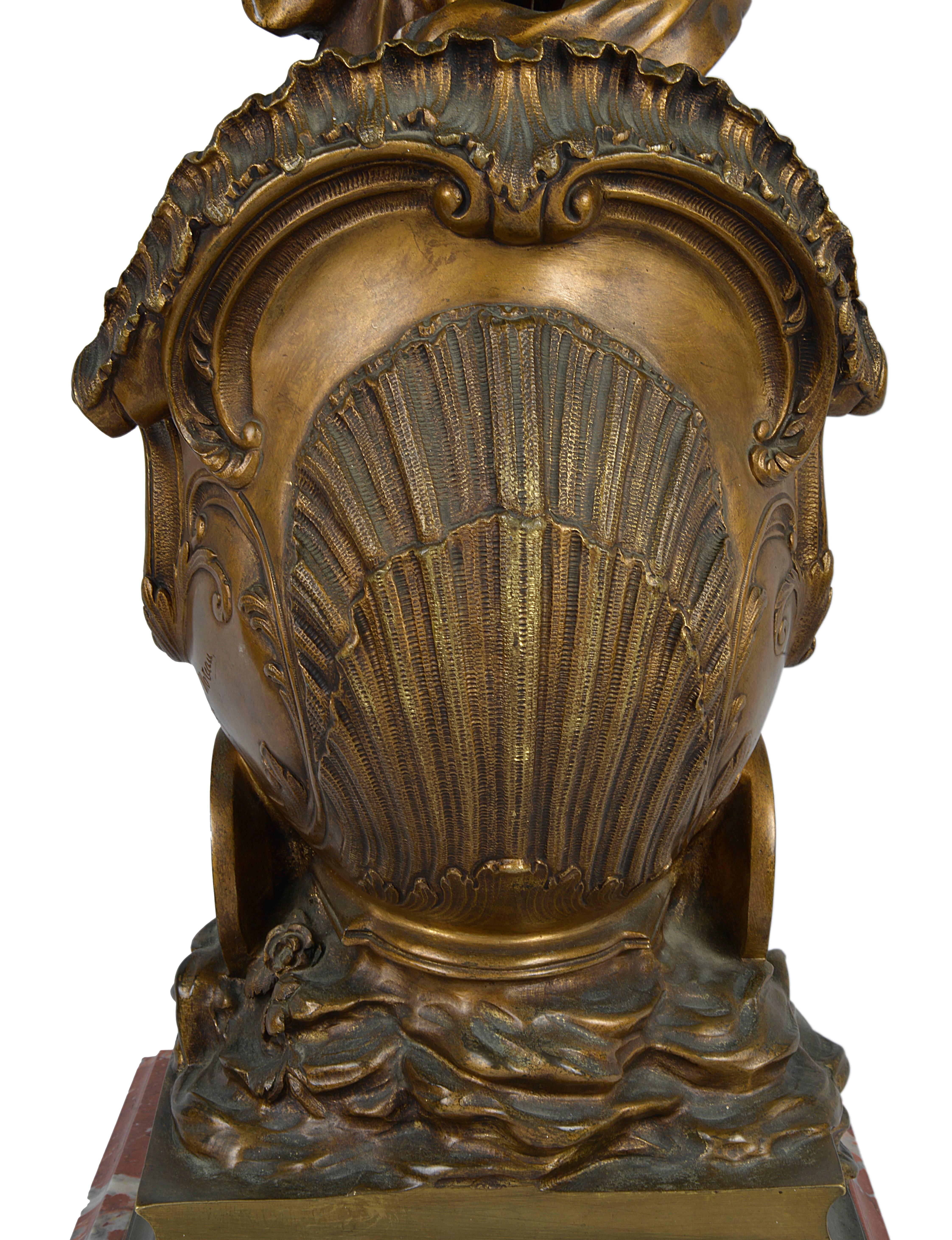 XIXe siècle Auguste Moreau, statue en bronze du Char DAurore Le Chariot d'Aratrice en vente