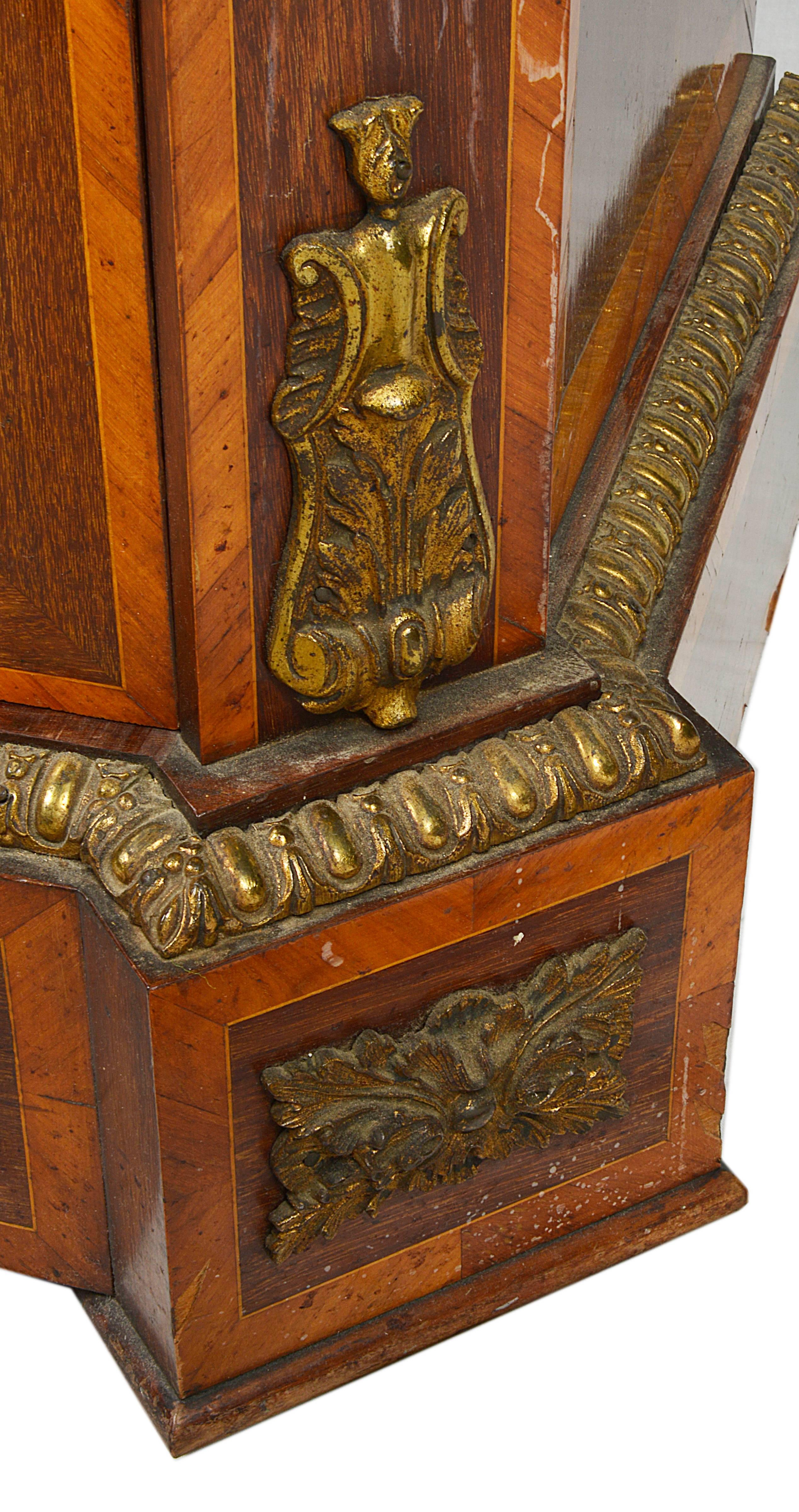 Louis XVI 19th Century Marquetry Inlaid Pier Cabinet For Sale