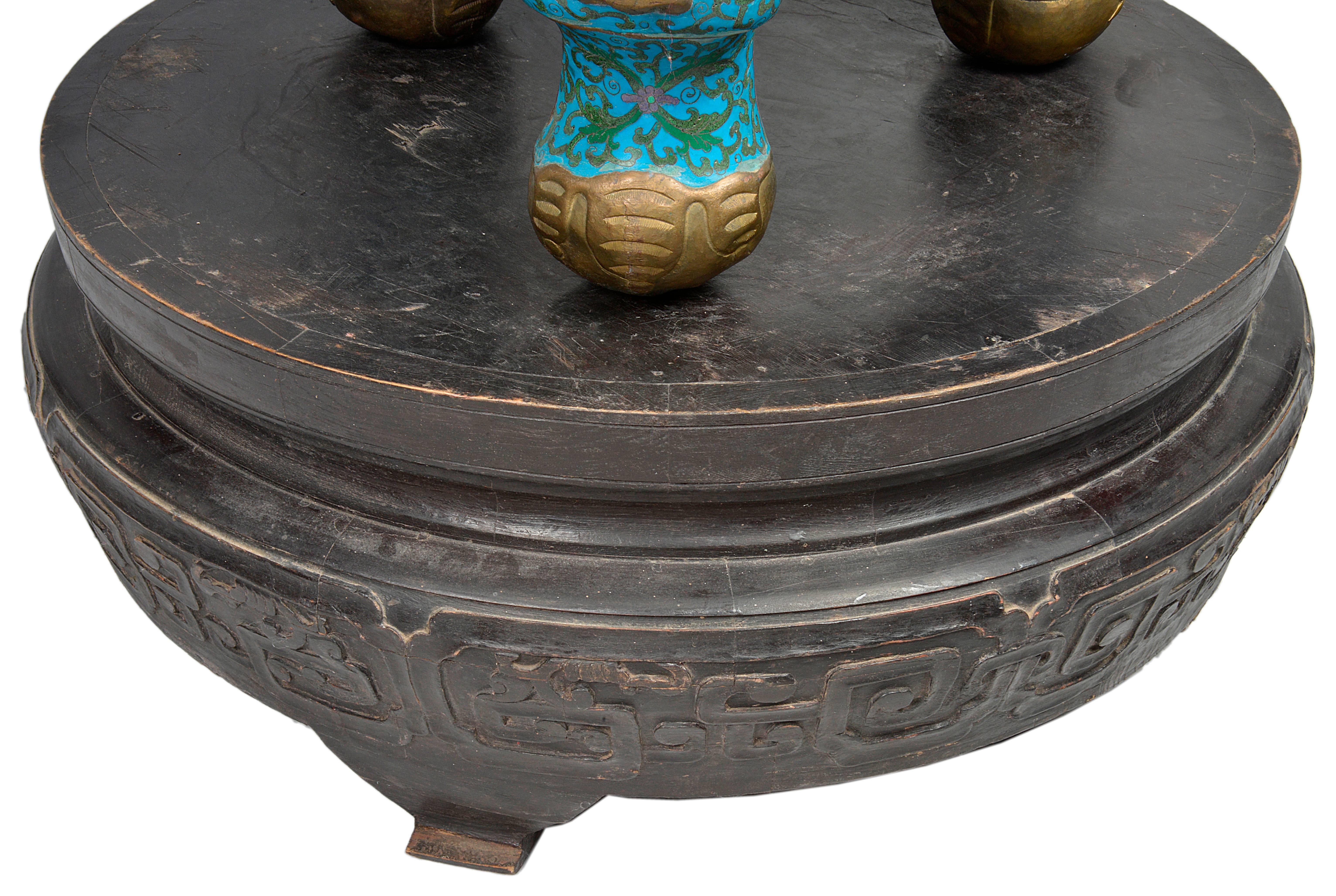 Large Chinese Cloisonné Lidded Koro For Sale 2