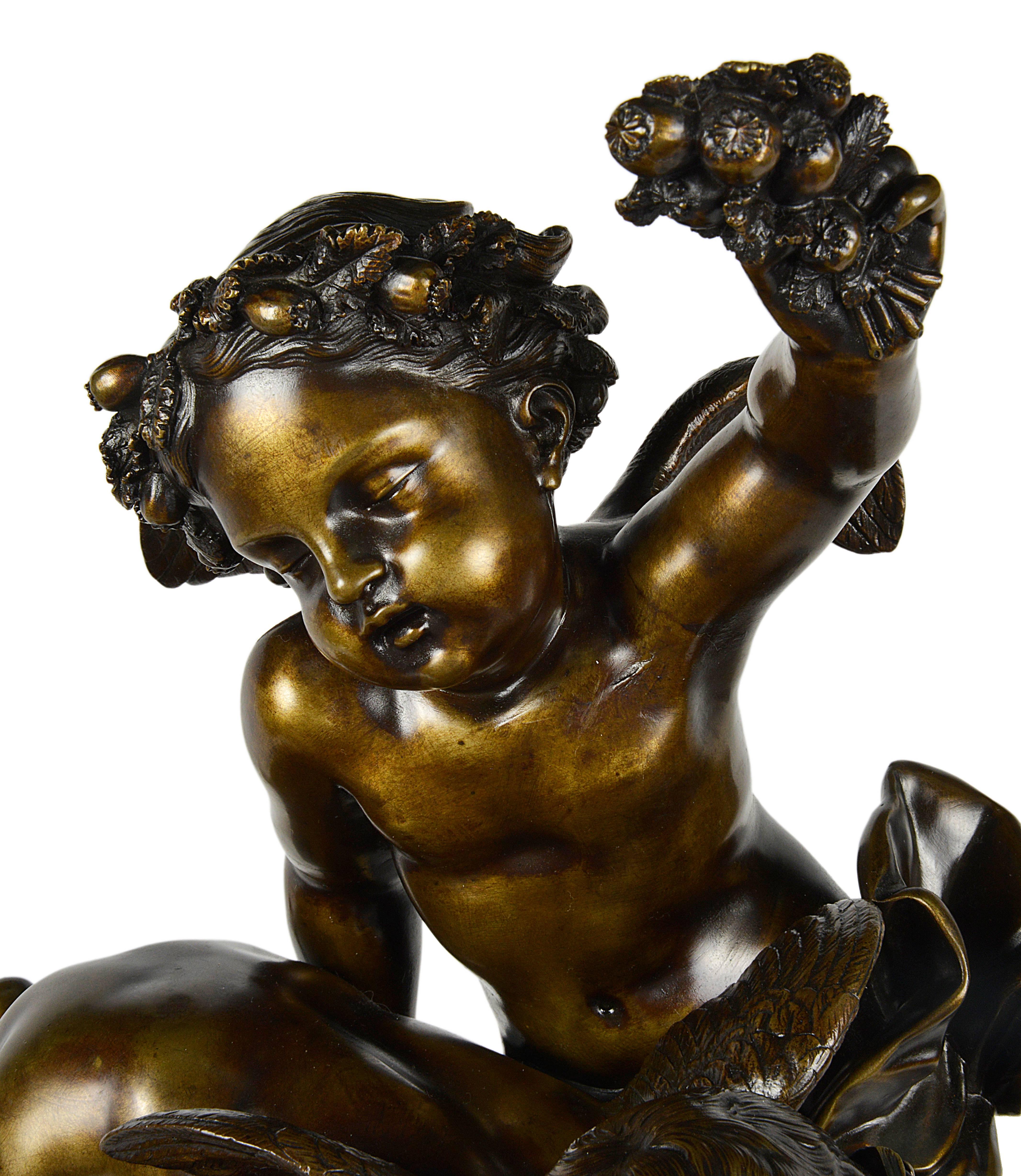 French Large Louis XVI Style Gilded Ormolu Orb Mantel Clock