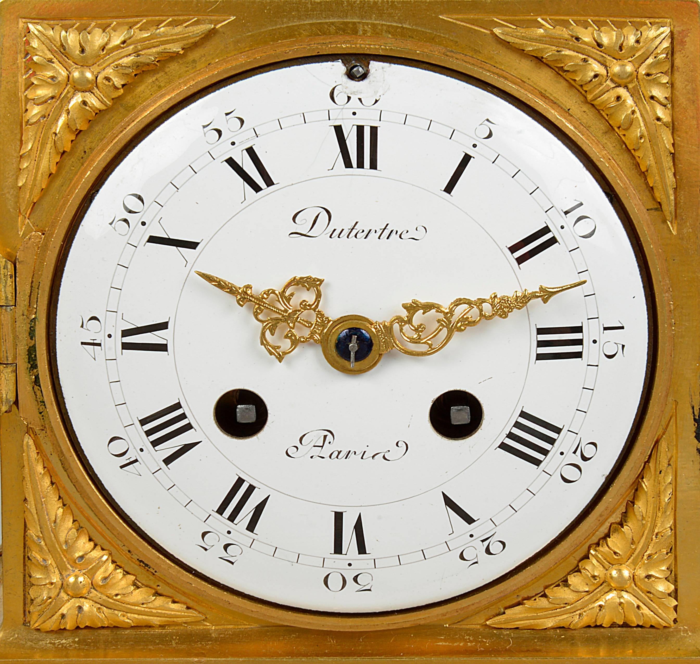 Uhrengarnituren im Louis-XVI.-Stil (Vergoldet) im Angebot