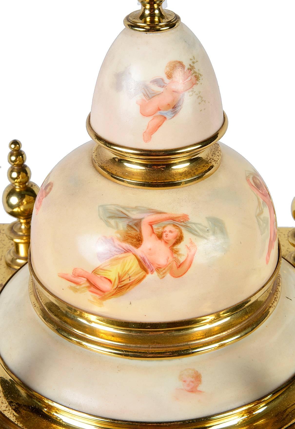 Late 19th Century, Vienna Porcelain Mantel Clock For Sale 1