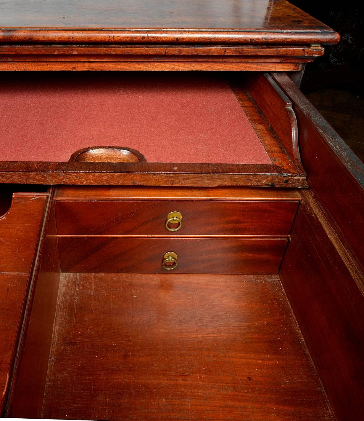 Chippendale Georgian II Period Mahogany Architects Table For Sale