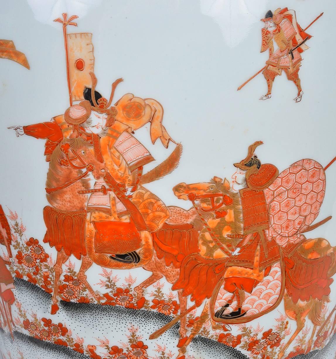 19th Century Japanese Fukagawa Karachi Vase or Lamp In Good Condition In Brighton, Sussex