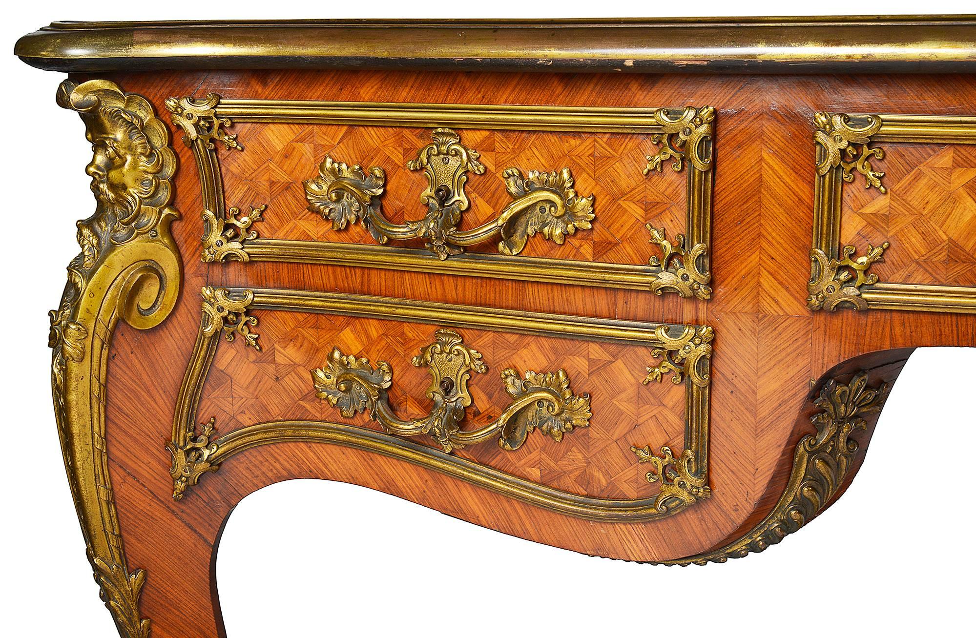 French Large Louis XV Style 19th Century Bureau Plat For Sale
