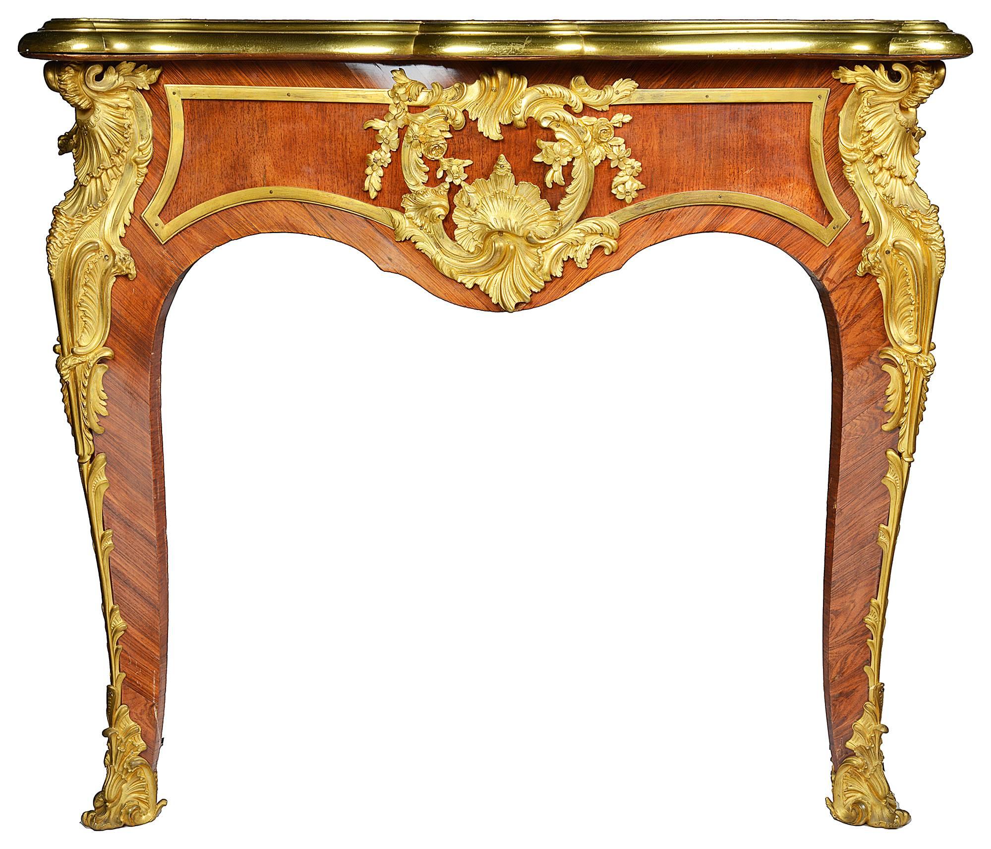 Gilt Louis XV Style Bureau Plate, 19th Century For Sale