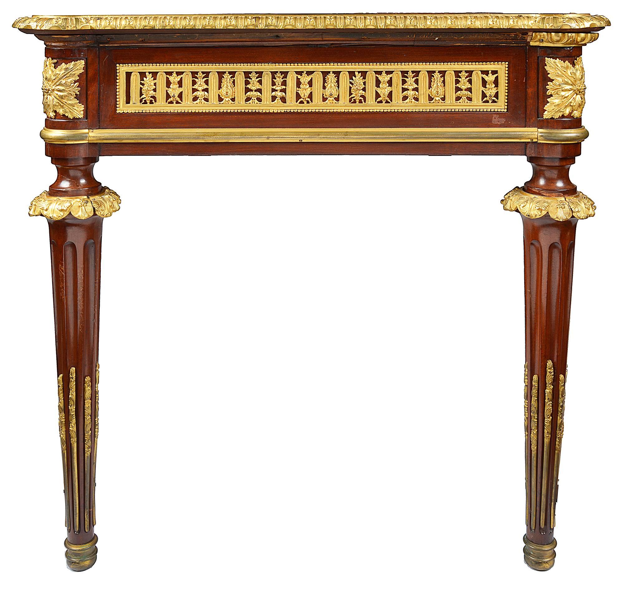 Ormolu Fine Quality Louis XVI Style Bureau Plat, 19th Century For Sale