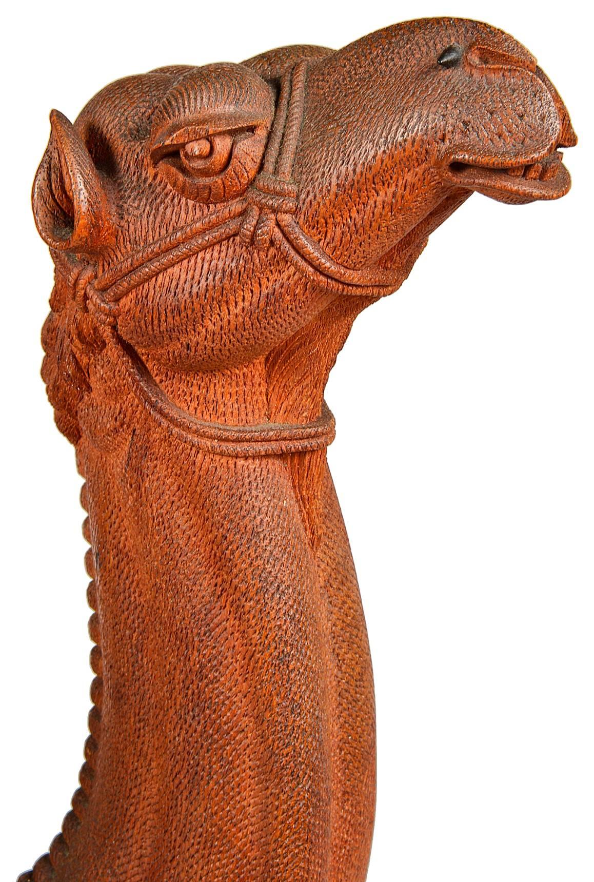 Hand-Carved Anglo-Indian Carved Camel Table, 19th Century