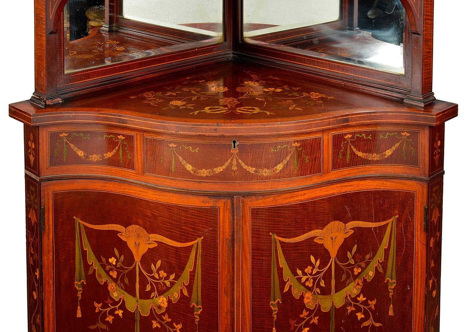 edwardian corner cabinet