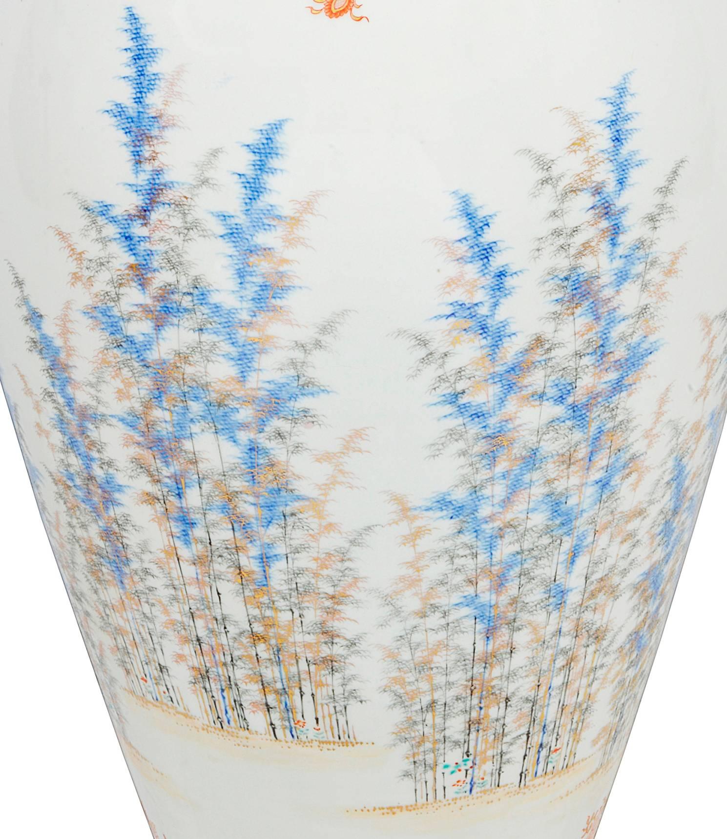 Fine Japanese Fukagawa Vase In Excellent Condition In Brighton, Sussex