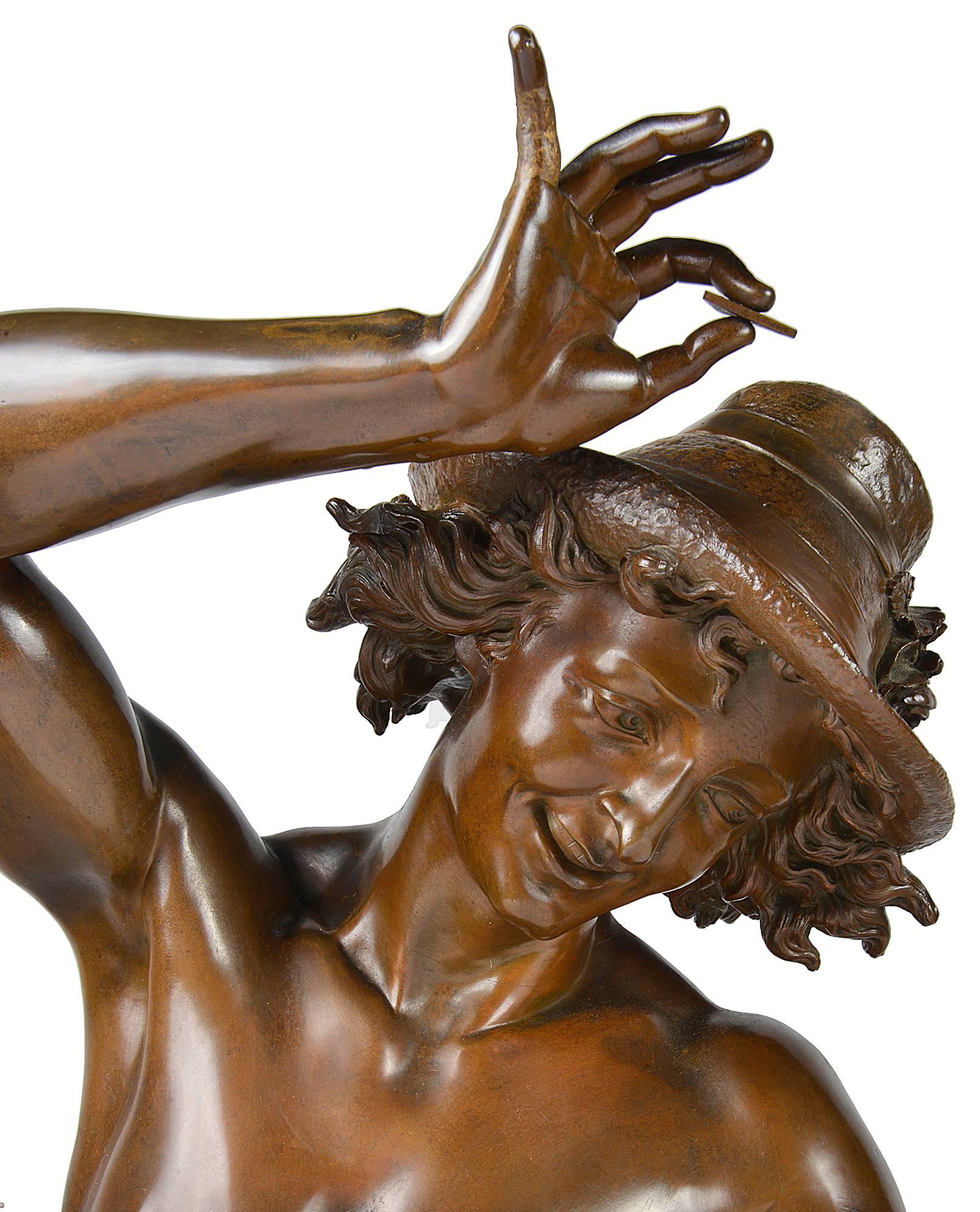 Albert-Ernest Carrier-Belleuse, Large Neapolitan Dancer, 19th Century In Excellent Condition In Brighton, Sussex