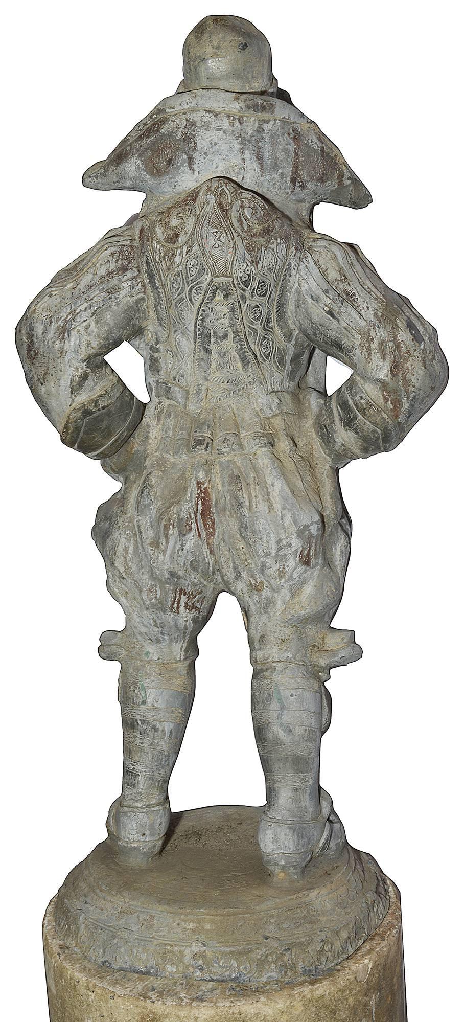 English 19th Century Lead Garden Statue of Punch