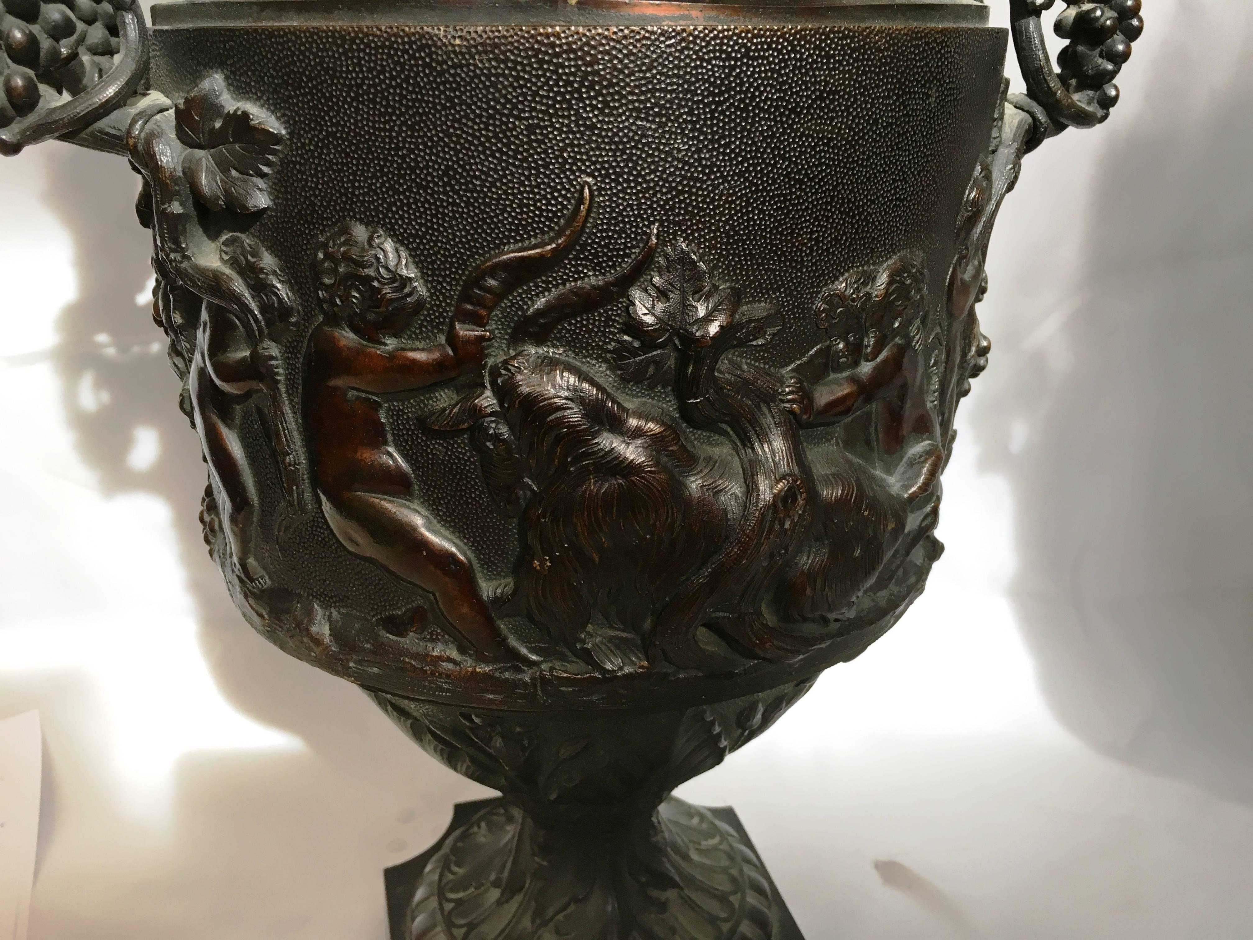 Pair of Large Classical Bronze Urns 2