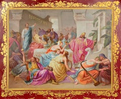 Grand chargeur en porcelaine de Vienne du 19ème siècle