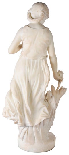 A. Piazza-Carrera, Marble Statue of Young Girl