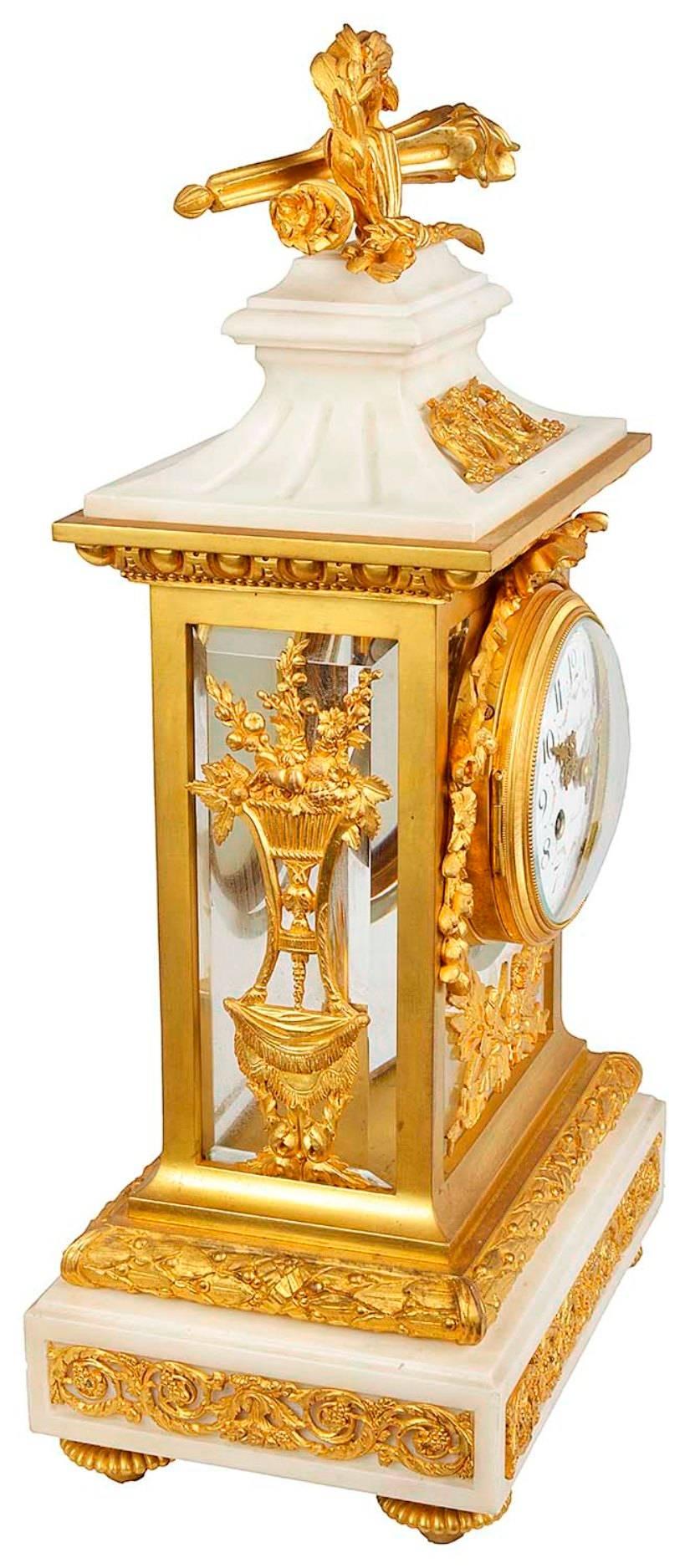 French 19th Century Louis XVI Style Mantel Clock For Sale